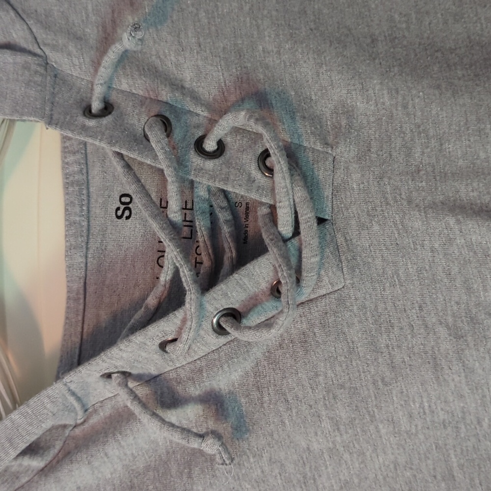 So Lounge Life Cropped Hooded Sweatshirt - Picture 2 of 6